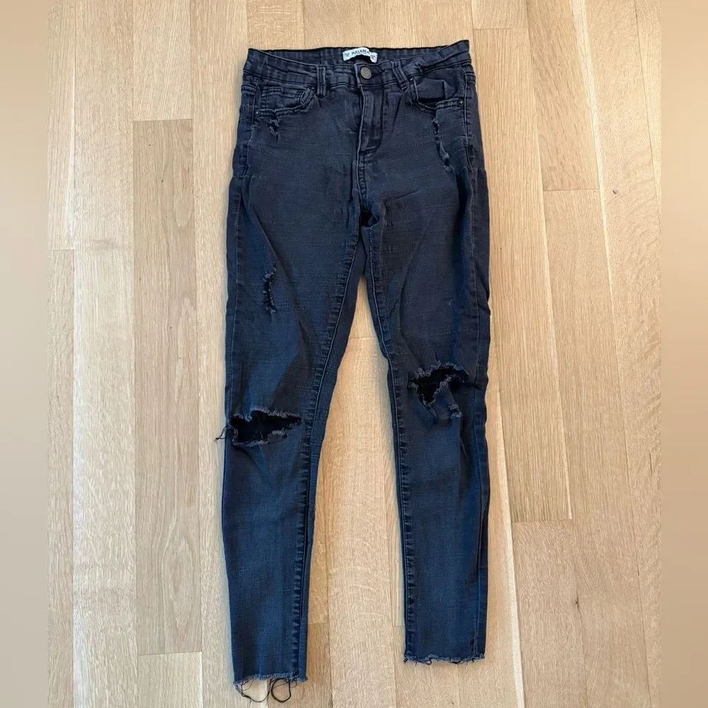 Pull&Bear Ripped Black Skinny Jeans